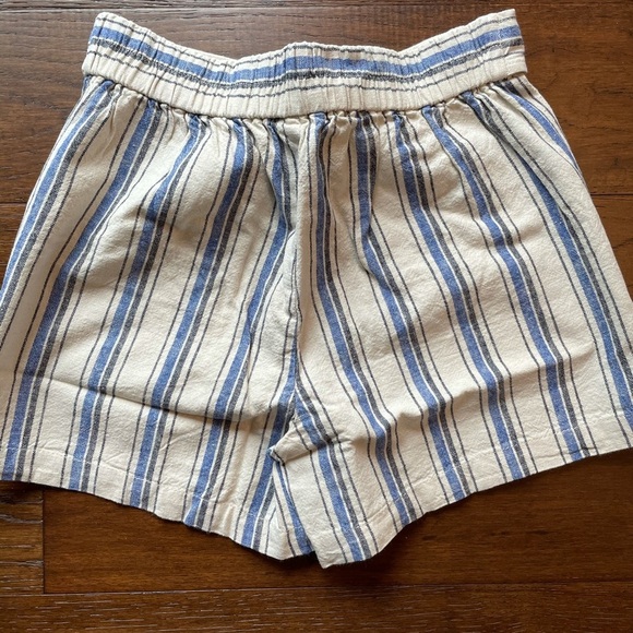 💙‎ J Crew Striped linen-cotton tie-front shorts Hillerod Stripe Natural - Picture 6 of 6